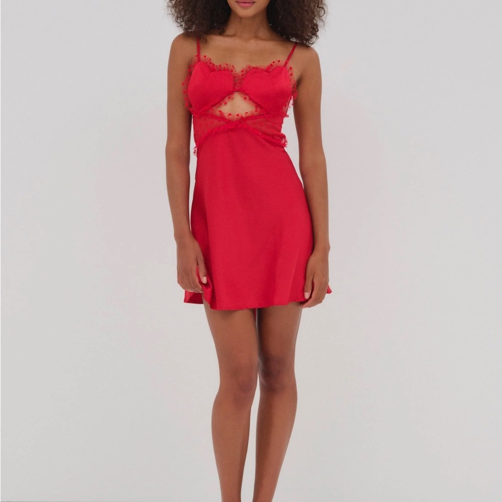 For Love And Lemons Red Mini Dress